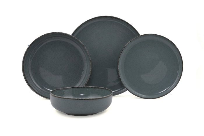 Hermia Vajilla de 16 piezas en Porcelana Turquesa MOD16YS730P01 Hermia Vajilla de 16 piezas en Porcelana Turquesa MOD16YS730P01